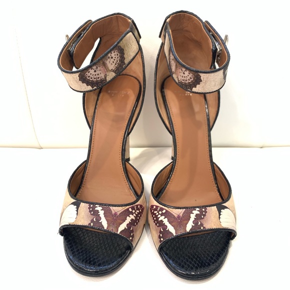 GIVENCHY Butterfly Print Strappy Sandals Sz 39 - Picture 2 of 5
